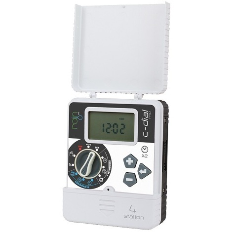 4 stazioni - c-dial - 24 vac centralina indoor programmatore timer irrigazione