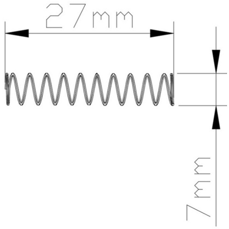 Set 200 molle 7 x 26 mm. ricambio