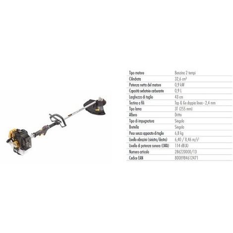 Alpina decespugliatore 32,6 cc tb 320