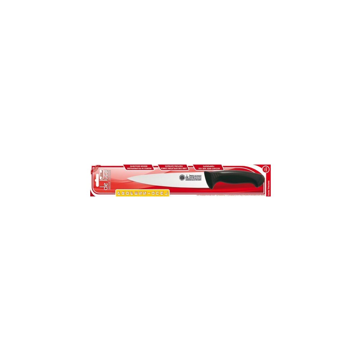 Coltello cucina in acciaio inox lama L 240 mm - mod. CL1524