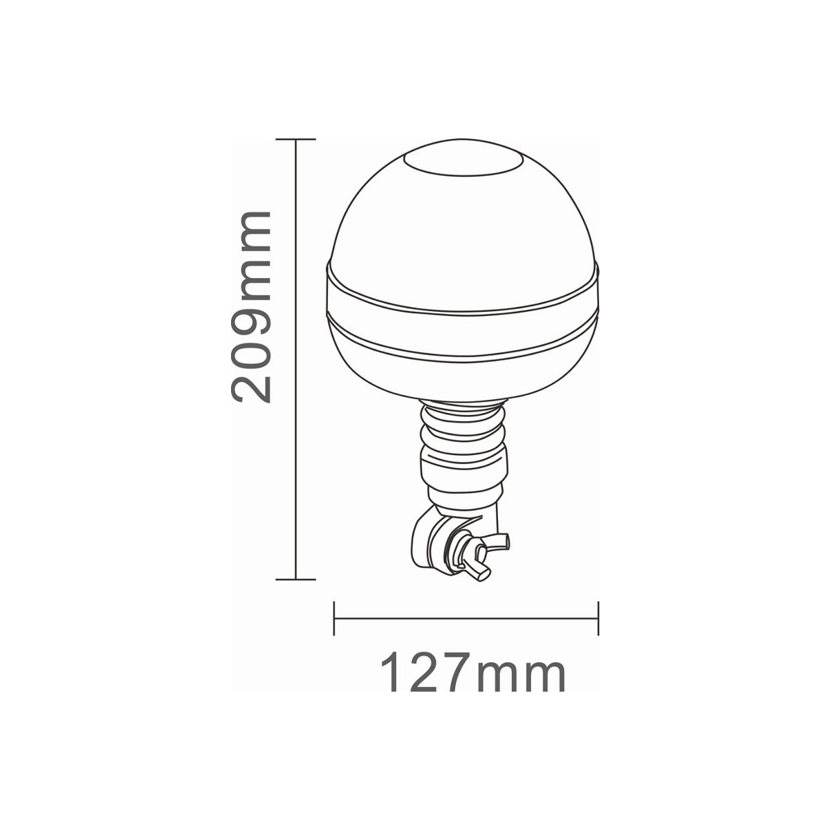 lampeggiante a led base magnetica 12-24v 12 led da 3w 9740240