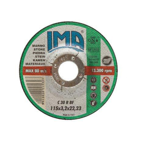 1 pz - 115 x 2,5 x 22 mm - disco taglio marmo per smerigliatrice mola - ima