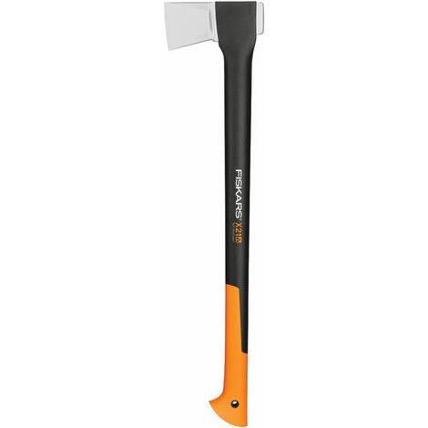 Fiskars Ascia da spacco X21-L, Rivestimento antiaderente, Acciaio/Plastica con fibra di vetro, Nero/Arancione, 1,6 kg, Lunghezza: 71 cm, 1015642