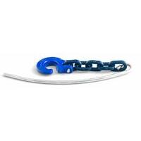 Catena choker assemblata con gancio e puntale Grado 100. Catena profilo quadro, Ø 7mm, lunghezza 2,5mt
