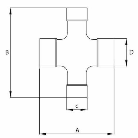 Crociera per cardani omocinetici categoria 6, 76X32-94X27, T/MCrociera Universal joint.