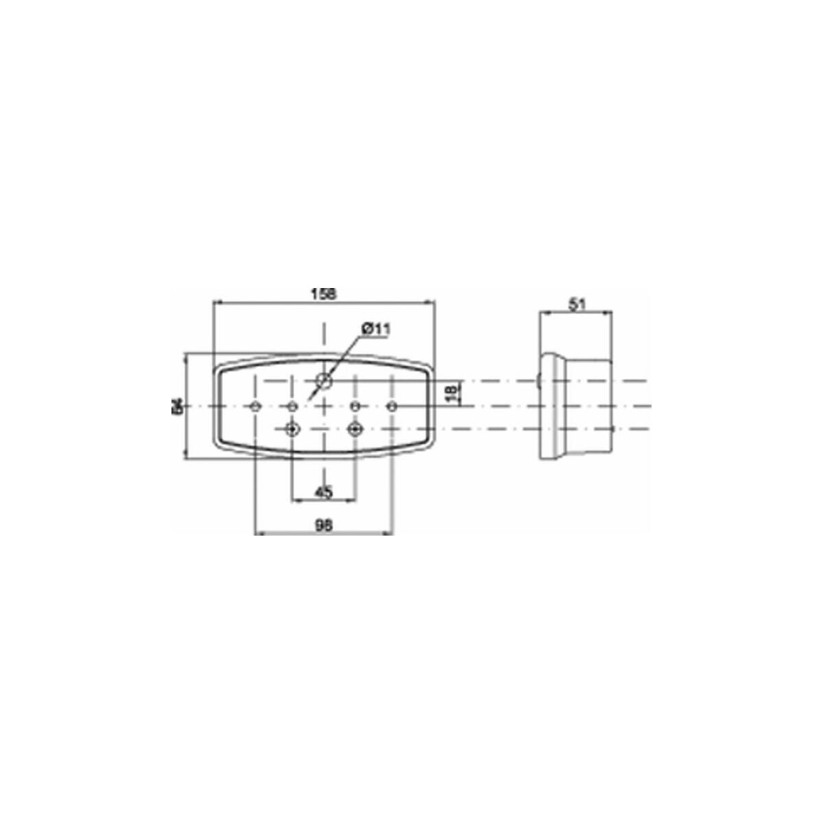 Luci Ingombro a Led Tipo HELLA 12/24V