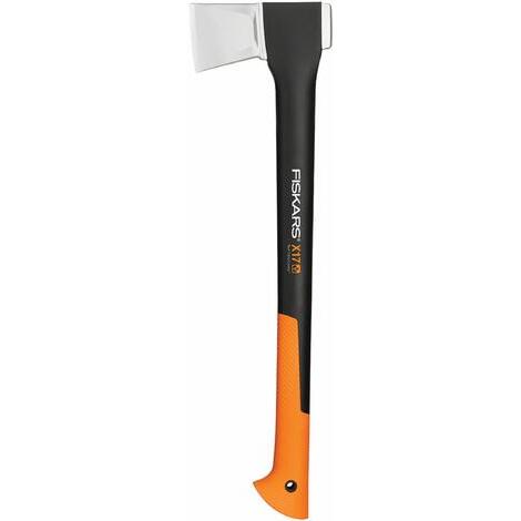 Fiskars Ascia da spacco X17-M, Rivestimento antiaderente, Lama in acciaio di qualit /Manico in plastica rinforzata con fibra di vetro, Nero/Arancione, 1,53 kg, Lunghezza: 60 cm, 1015641