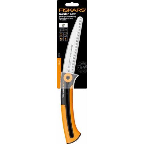 Fiskars Xtract Seghetto da Giardino con lama retrattile Sw73, Nero/Arancione, 36 cm