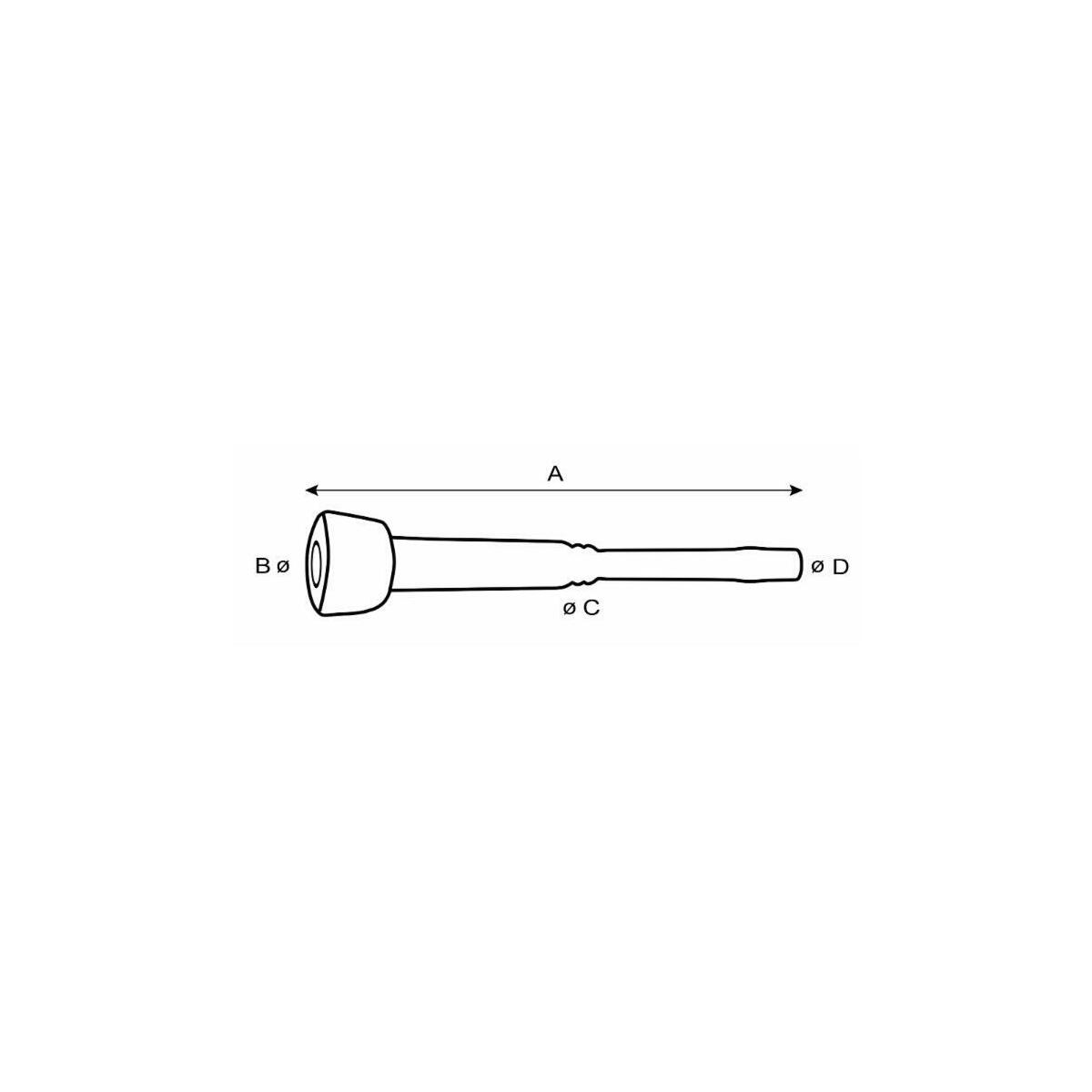 Guaina Gomma Nera Adattabile Almatic 961430-01, L = 170mm, Ø 22mm 25935