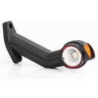 Luce di ingombro laterale dx 12-36V con luce anteriore, laterale e posteriore, luce bianca, rossa e gialla, supporto in gomma cavo in uscita 2x0,75 mm² , lunghezza, 500 mm, temperatura d'esercizio: da -40 ° C a + 55 ° C , Potenza assorbita 12V / 24V -