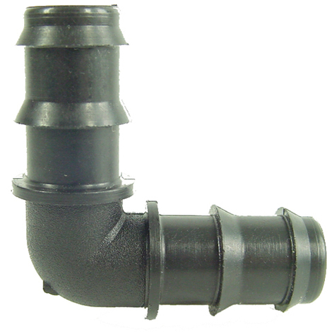 1 pz - gomito 90 gradi - d. 20 x 20 mm - raccordo portagomma irrigazione