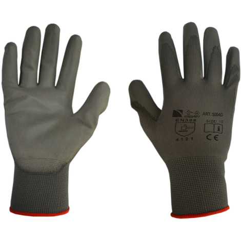 Guanti grigi nylon poliuretano tg.10