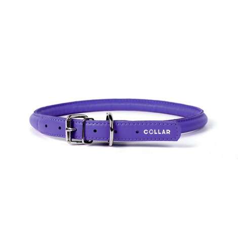 Collare soft 17-20cm viola in pelle