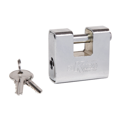 Lucchetto  antiscasso  corazzato  sk  ilsa - Sk90  ottone  acciaio  cromato  chiavi  2  mm  91