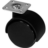 Ruota x mobili doppia - Nylon nero d.mm 50 kg 45 p.mm 38x38