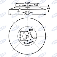 Disco portalama Ø 800mm adattabile SUPERTINO rif. 165