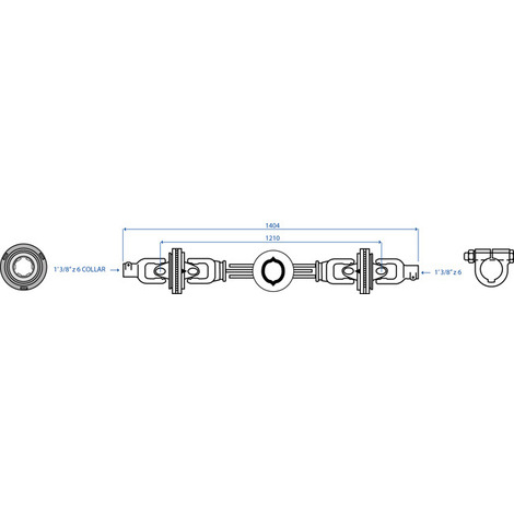 CARDANO BWWZ 2280 1210 OV/1 3/8 D.35 COL