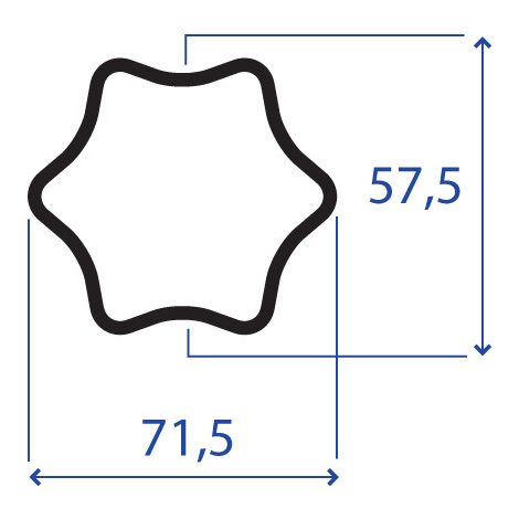 BARRA EST.  S6 57,5 X 71,5  L.1010 MM