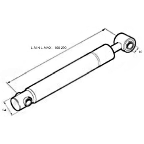 AMMORTIZZATORE MOLLEGGIO M2-M2O FORO 10