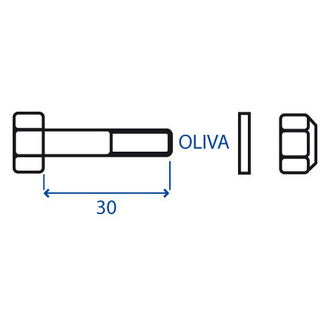 BULLONE ESAG.10X38 T. OLIVA COMPL. PZ.50