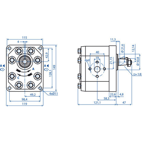 POMPA GR3 25CC DX 250BAR