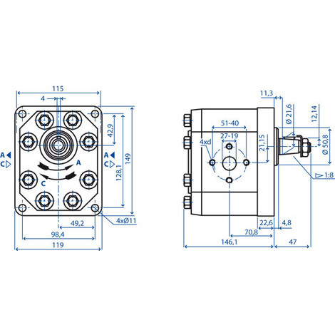 POMPA GR3 42CC SX 250BAR