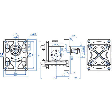 POMPA GR 2 A55  SX 25 CC