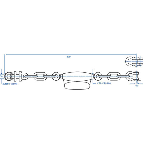 CATENA IMBRIGLIAMENTO 1+1 490