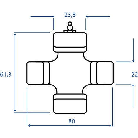 CROCIERA 2A SERIE W2280 23,8X61,3  22X80