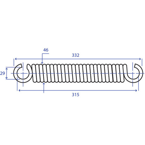 MOLLA PER TILLER CON GANCIO APERTO