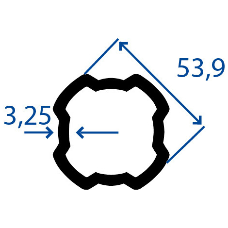 BARRA SERIE SFT S6 EST.53,9X3,25 MT.1,50