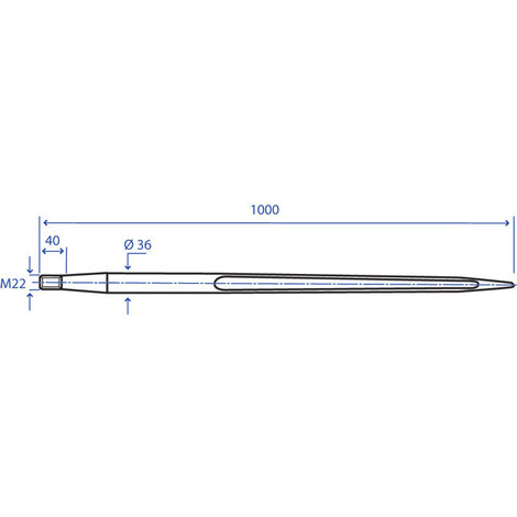 PUNTA ROTOBALLE 36 x 1000