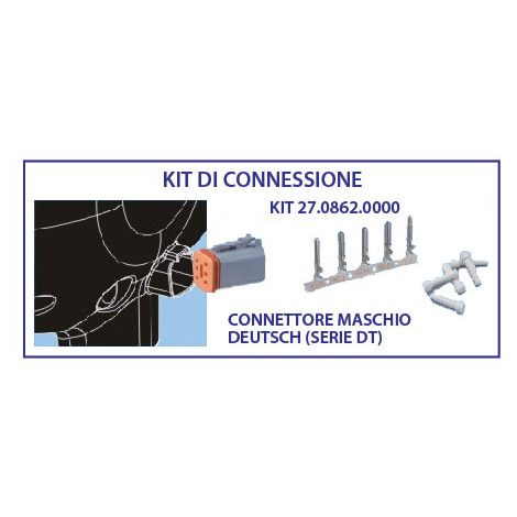 Kit connessione deutsch a 6 vie maschio