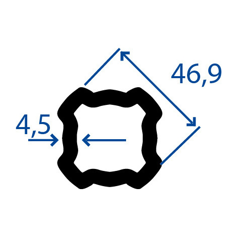 BARRA SERIE SFT S6 INT.46,9X4,5 MT.1,50