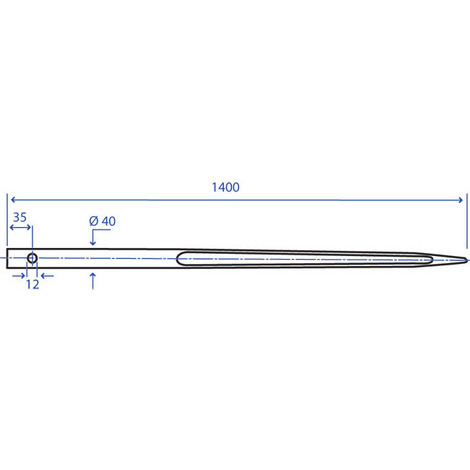 PUNTA 40X1400 FORATA