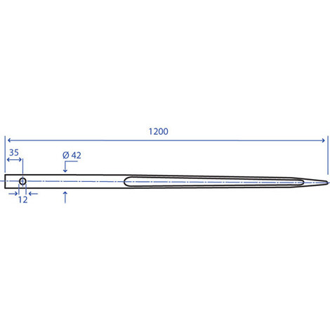 PUNTA ROTOBALLE 42X1200 FORATA