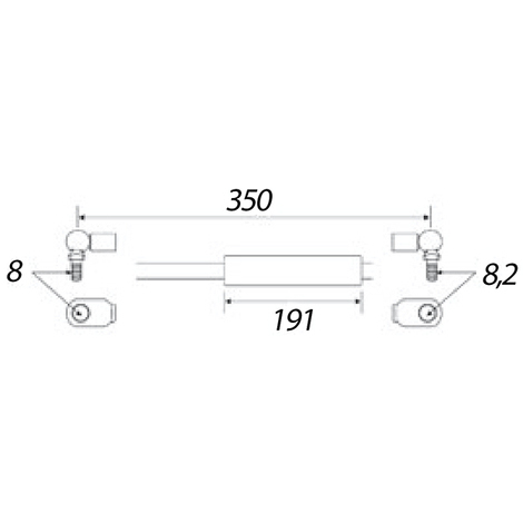 MOLLA A GAS L=350 350N