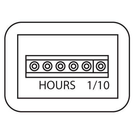 CONTAORE 10/80V RETTANG.23,5X36,5 MM