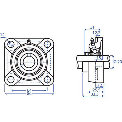 SUPPORTO SERIE UCF 204