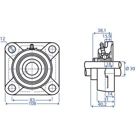 SUPPORTO SERIE UCF 206