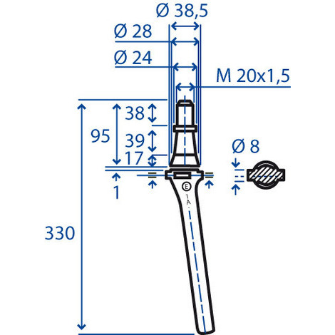 DENTE LELY CONICO L.330