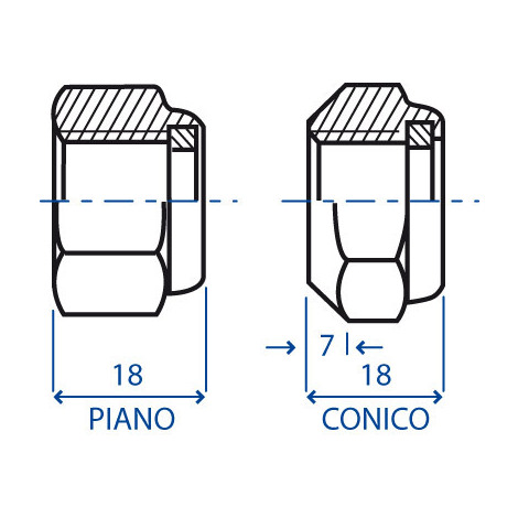 DADO AUTOBLOCCANTE 20X1,5 PIANO