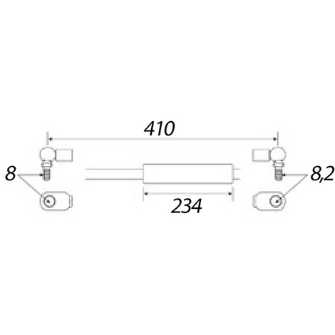 MOLLA A GAS L=410 350N