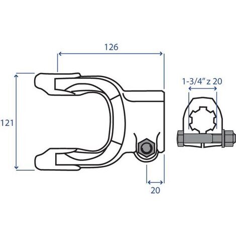 FORCELLA ATT. S.2600 1-3/4