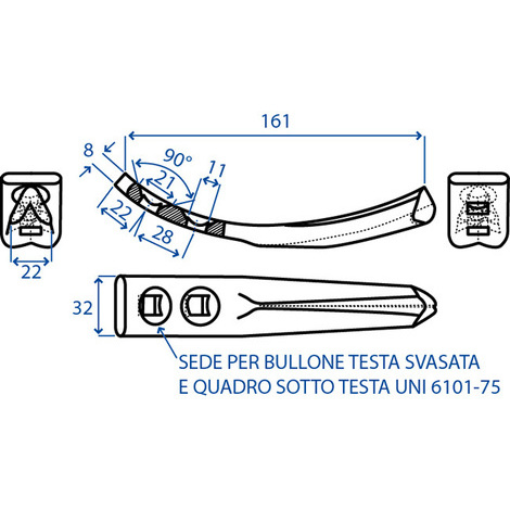 VOMERE STROZZATO FLEX T32X8