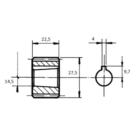 GIUNTO ACC.POMPA SUPPORTO 25X22 Z14