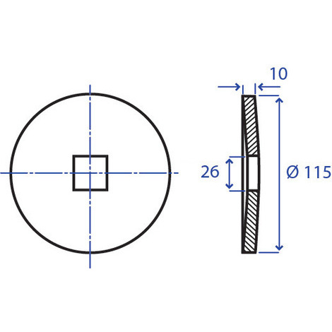 FLANGIA CONVESSA D.115 QUADRO 26 SP10