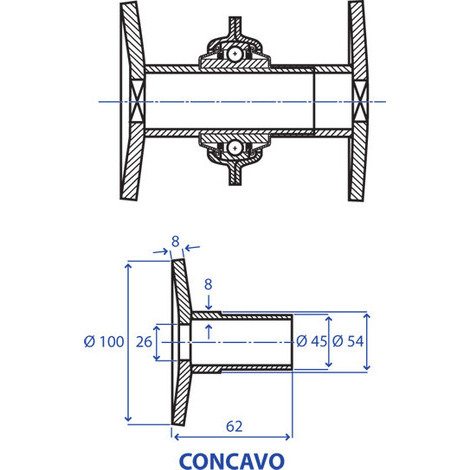 SEMIDISTANZIALE CONCAVO D.100 L.62