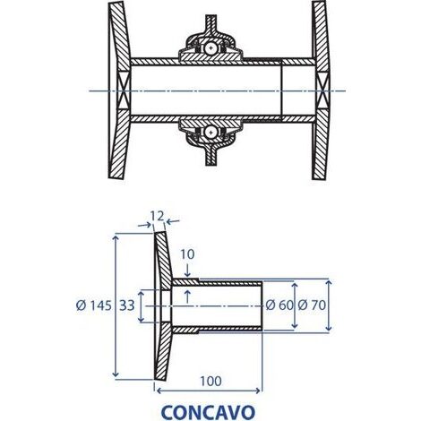 SEMIDISTANZIALE CONCAVO D.145 L.100