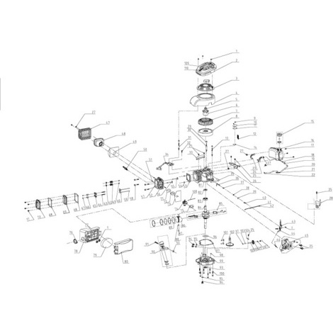 Spugna filtro aria z-173burg codice esploso motore n.79